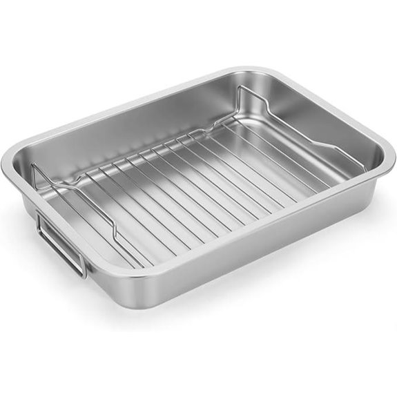 Tifanso Stainless Steel Roasting Pan with Rack