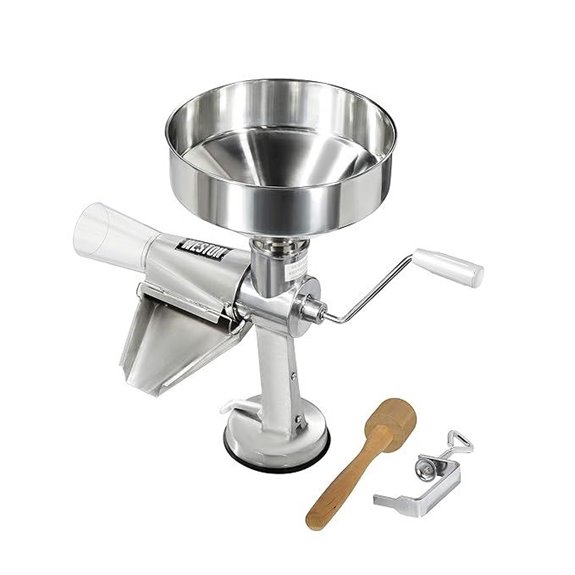 Weston Metal Tomato Strainer 1 Gallon Hopper Stainless Steel