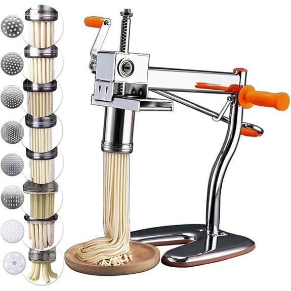 Steel Pasta Maker with 8 Molds for Home Use