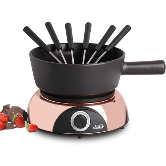 Artestia Swiss 2-QT Electric Fondue Pot with Forks