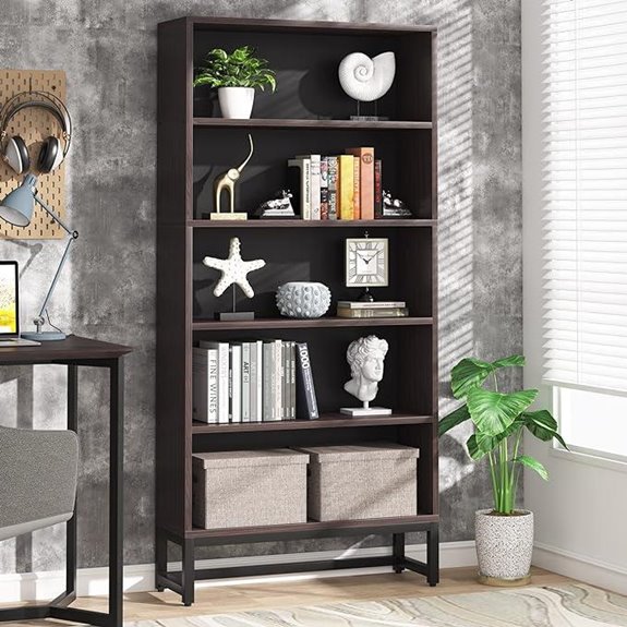 Tribesigns Tall 5-Tier Bookshelf 70.8” Library Organizer