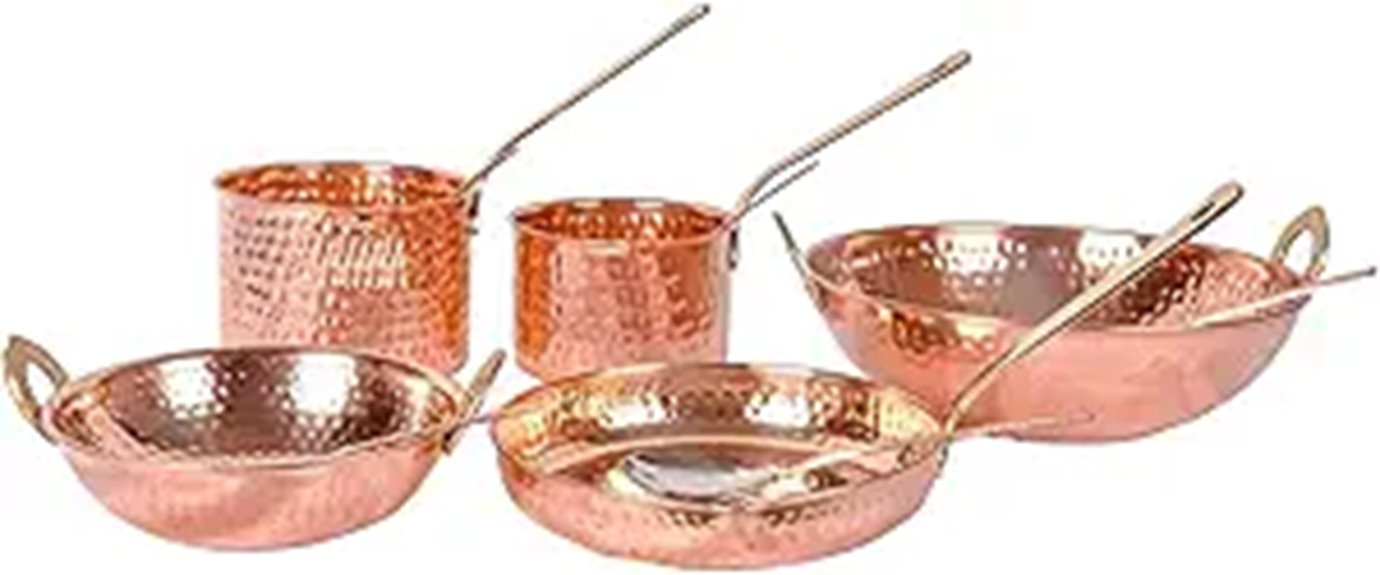 Pure Cookware 10-Piece Copper Cookware Set