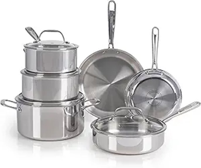 T-Fal 10-Piece Stainless Steel Cookware Set