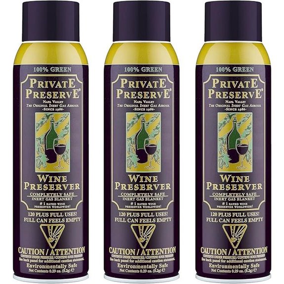 Wine Preservation System (Pack of 3) with Green Gas