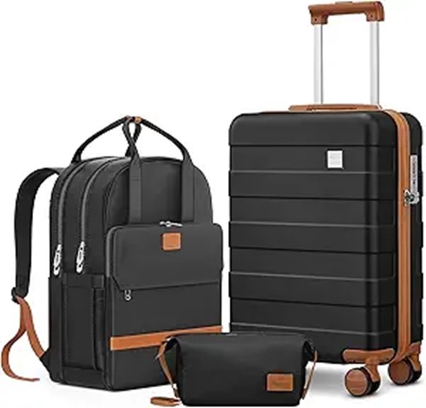 imiomo 3-Piece 20-Inch Hard Shell Luggage Set