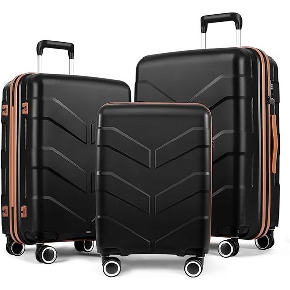 3-Piece Spinner Luggage Set with TSA Lock