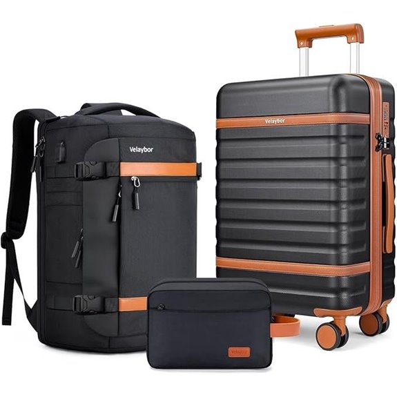 3-Piece Spinner Luggage Set with TSA Lock