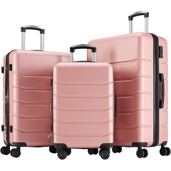 OLIXIS 3-Piece Luggage Set with Spinner Wheels