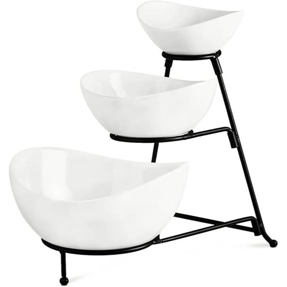 YHOSSEUN 3-Tier Serving Stand with Bowls