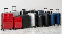 top european checked luggage
