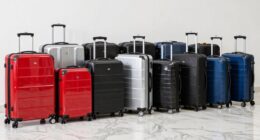 top european checked luggage