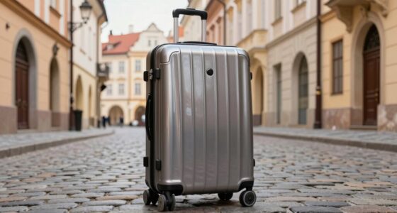 top european cobblestone suitcases