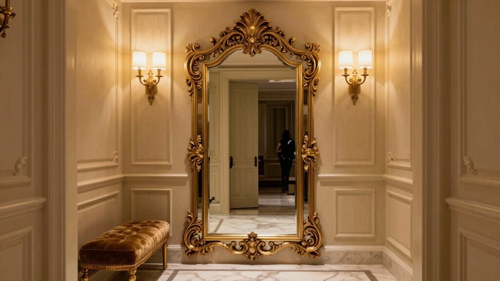 top european entryway arched mirrors