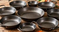 top large carbon steel paella pans