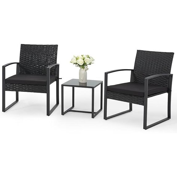 Bezseller 3-Piece Outdoor Patio Rattan Furniture Set