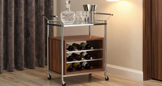 top wine storage bar carts