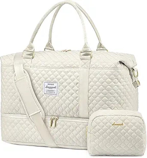 LOVEVOOK Travel Duffle Bag with Shoe & Wet Pocket