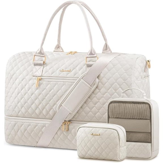 LOVEVOOK Travel Duffle Bag Set with Shoe and Wet Pocket