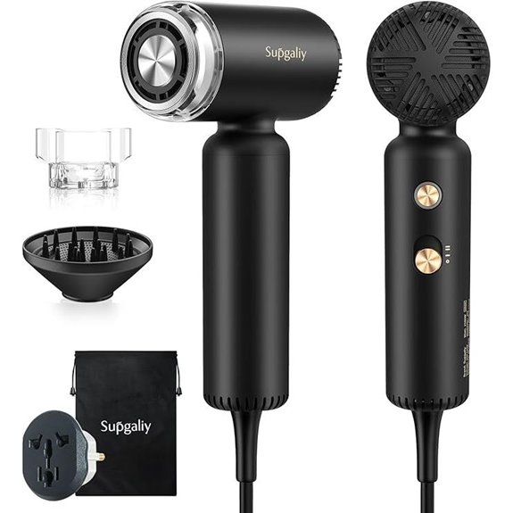 Dual Voltage 1500W Ionic Travel Hair Dryer