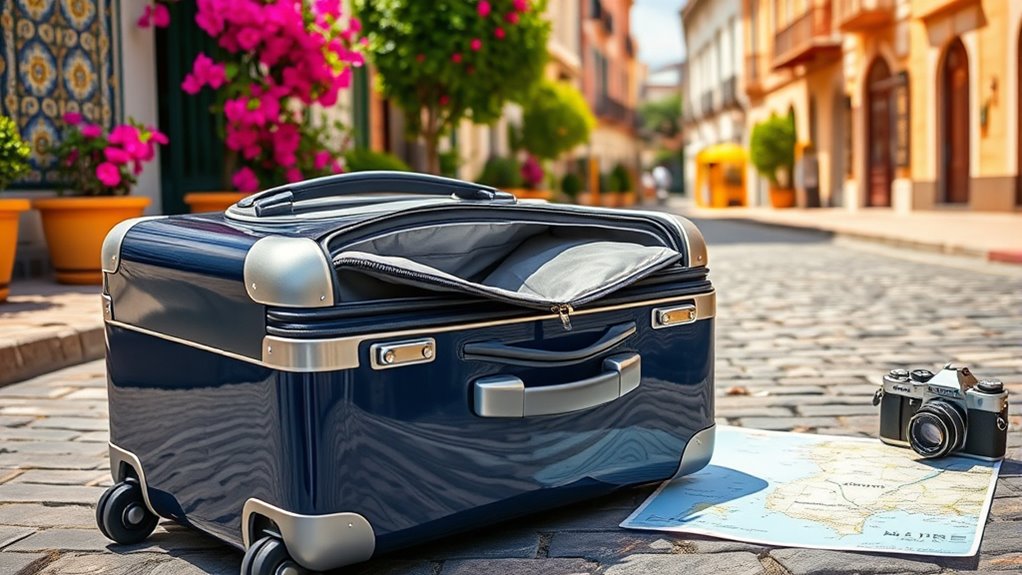 travel ready secure durable suitcase