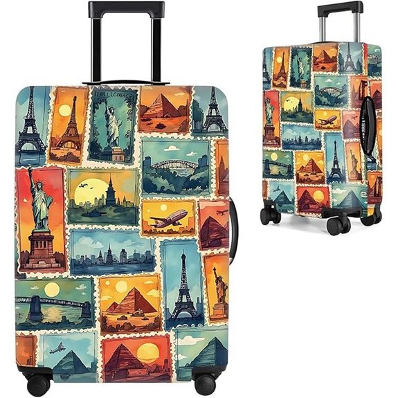 World Landmarks Luggage Cover for Suitcases