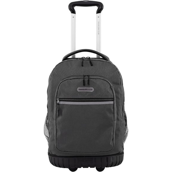 Travelers Club 20 Rolling Backpack with Laptop Compartment Black