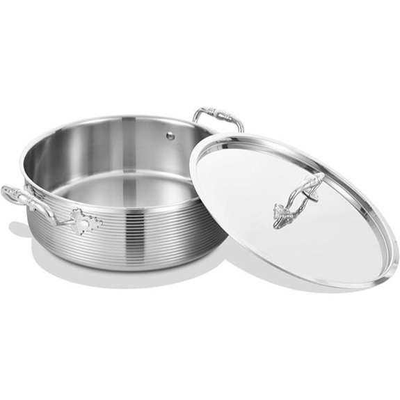Inqibee Tri-Ply Stainless 10-Inch Sauté Pan