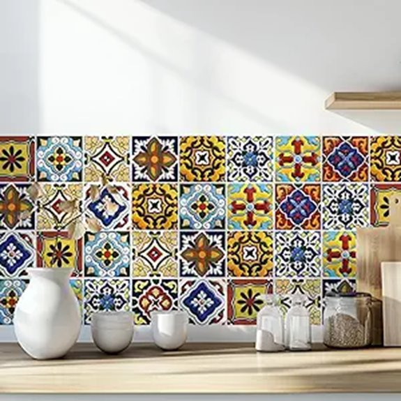 30 Pack Tuscan Style Tile Decals for Backsplash