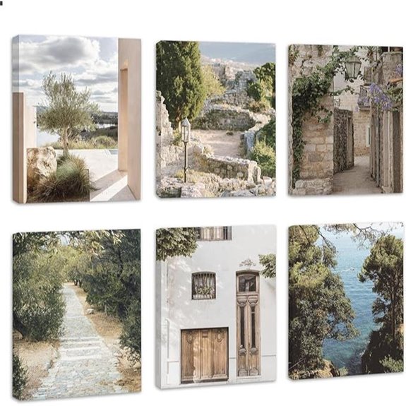 HOURIA Tuscany Landscape Canvas Wall Art Set
