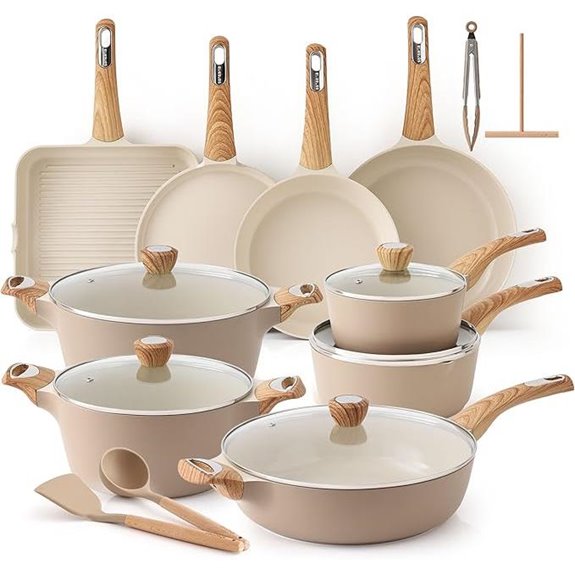 SENSARTE 26-Piece Nonstick Ceramic Cookware Set