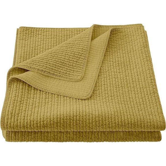 HiEnd Accents Twin Cotton Velvet Quilt Tuscan Yellow