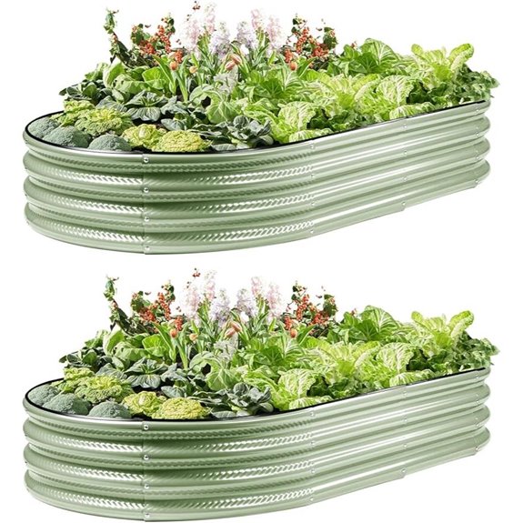2-Pack Raised Garden Beds 4x2x1FT Easy Assembly