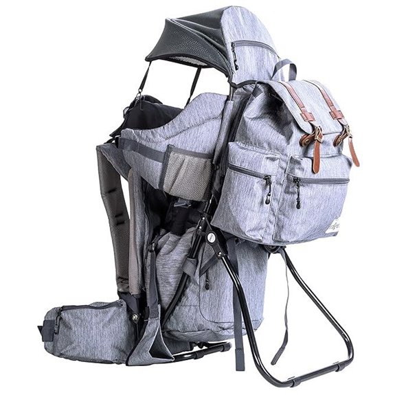 ClevrPlus Urban Explorer Child Carrier Hiking Baby Backpack Heather Gray