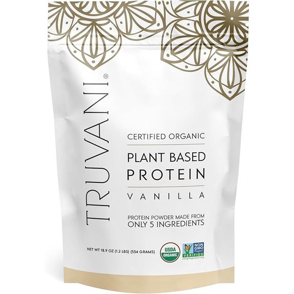 Truvani Vegan Vanilla Pea Protein Powder (18 Servings)