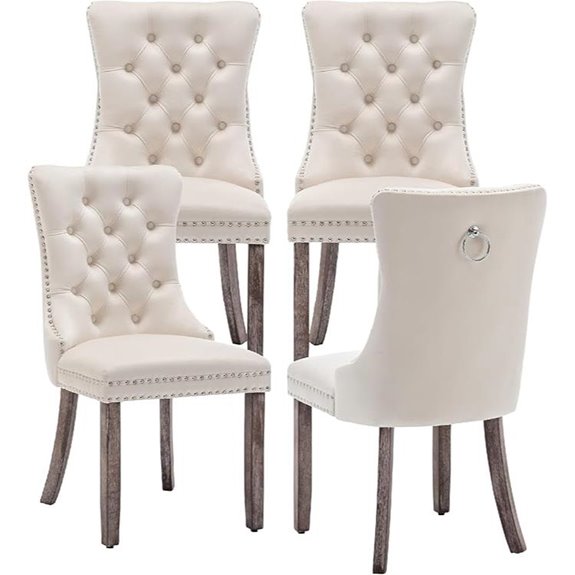 Kiztir Velvet Dining Chairs Set of 4