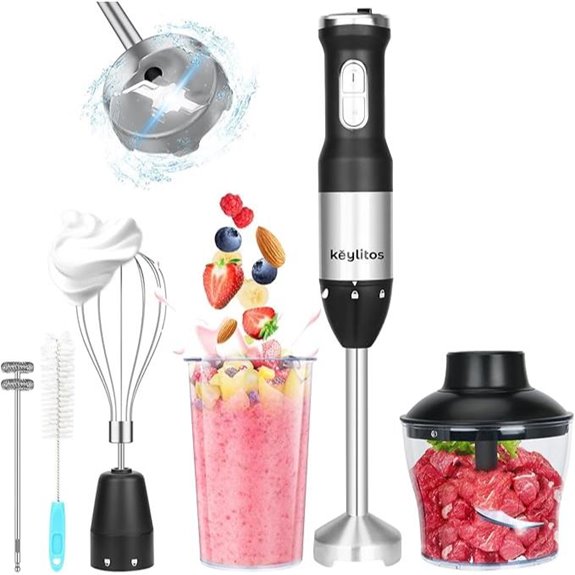 Keylitos 5-in-1 Hand Blender with Accessories