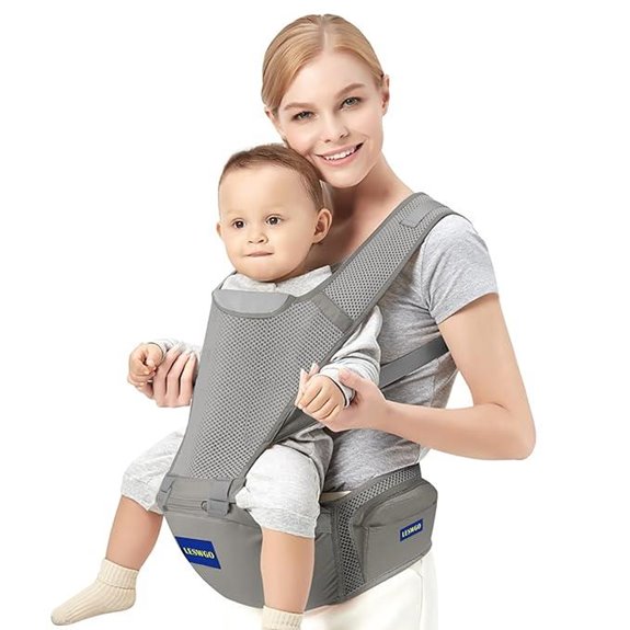6-in-1 Baby Carrier with Hip Seat for Infants and Toddlers