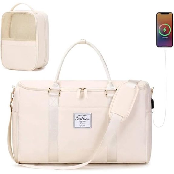 versatile garment bag with usb