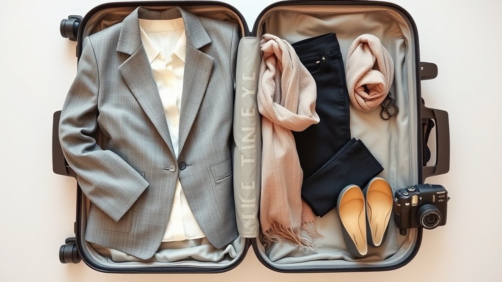 versatile mix and match travel wardrobe