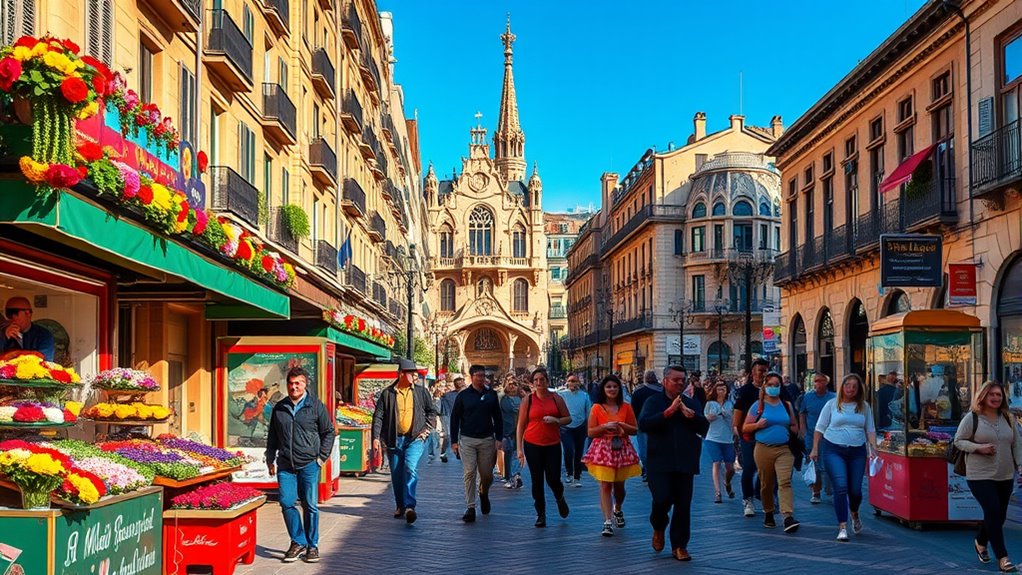 vibrant street cultural landmarks