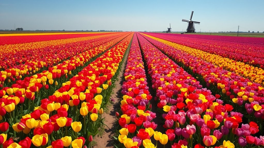 vibrant tulip bloom spectacle