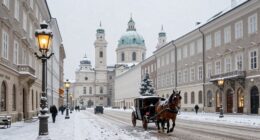 vienna and salzburg winter scenery