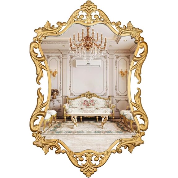 Gold Baroque French Vintage Wall Mirror