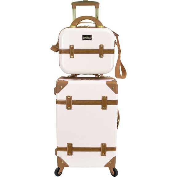 Vintage Style 2-Piece Hardside Spinner Luggage Set