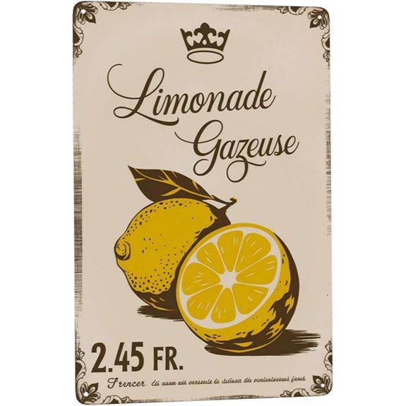 Parisian Cafe Tin Sign - Rustic Wall Art