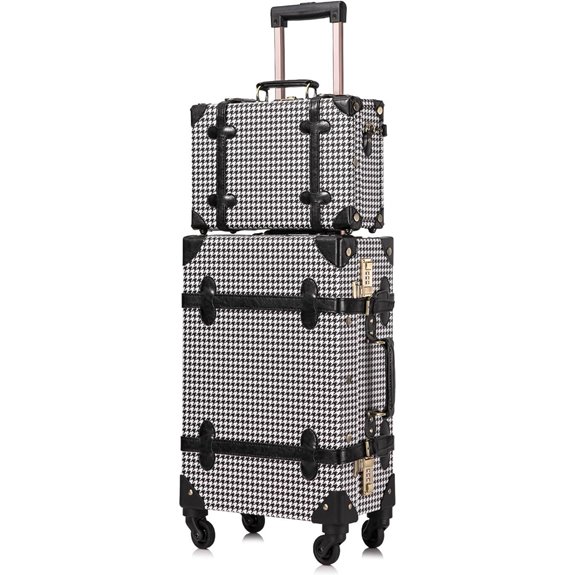 Vintage 2-Piece Carry-On Luggage Set with Train Case