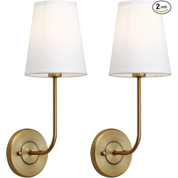 Pathson Set of 2 Vintage Wall Sconces with Shades