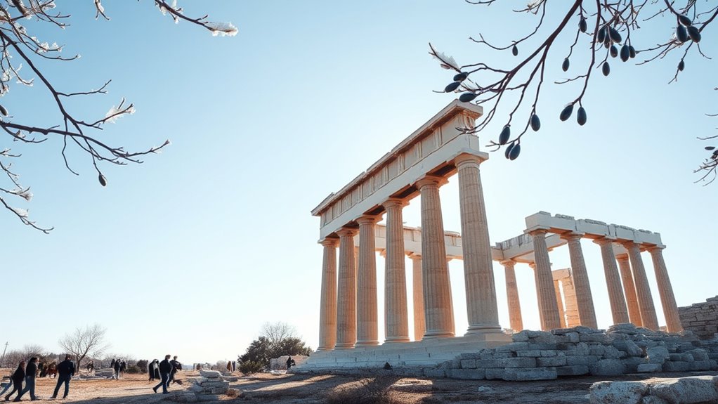 visit athens historic sites early