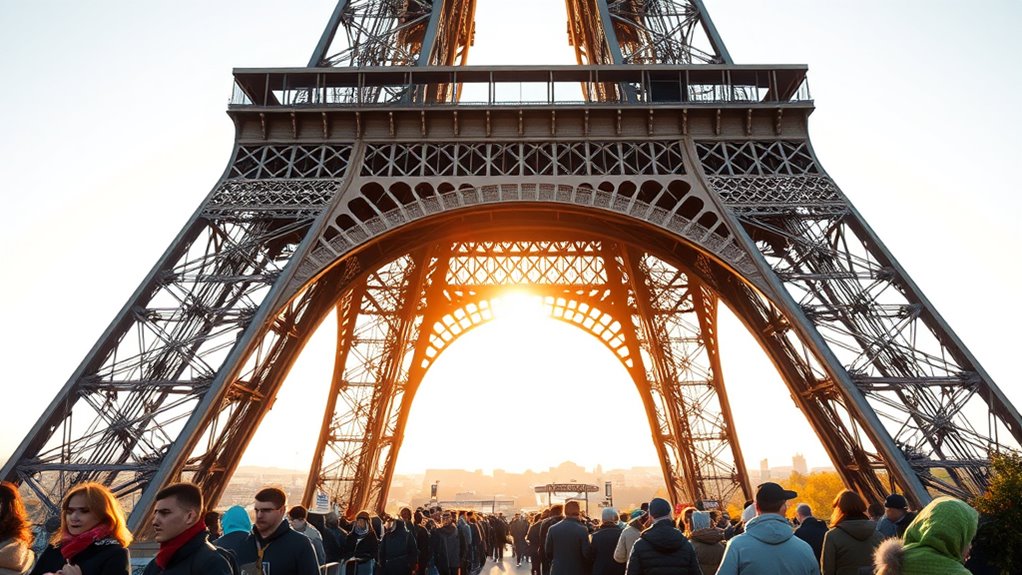 visit eiffel tower thoughtfully