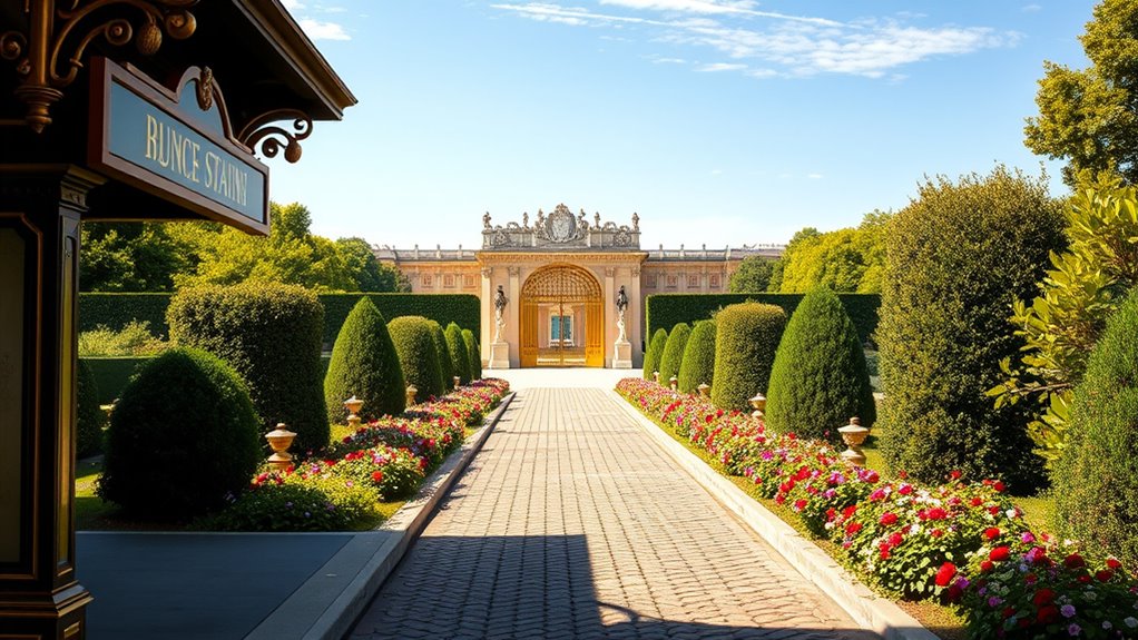 walk from stations to palace